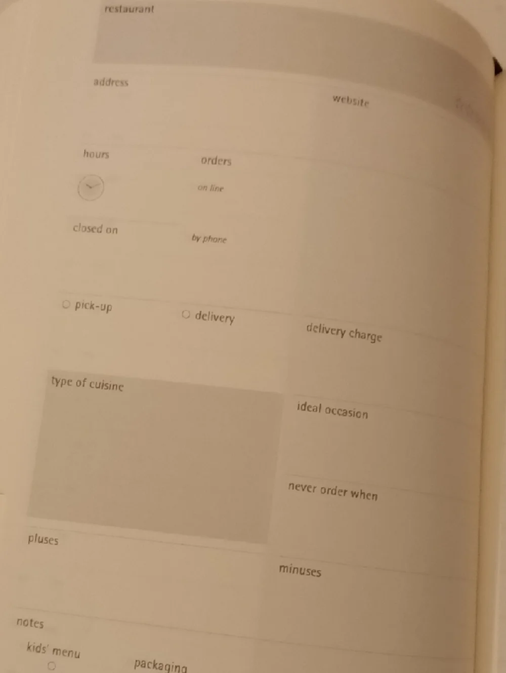 Moleskine Restaurant Passion Journal